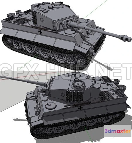 1187832 - PBR Game 3D Model - Panzerkampfwagen VI Ausf