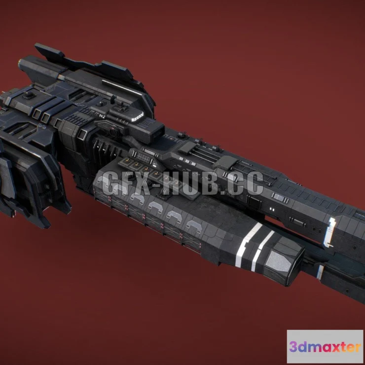 1187838 - PBR Game 3D Model - Paris Class Heavy Frigate