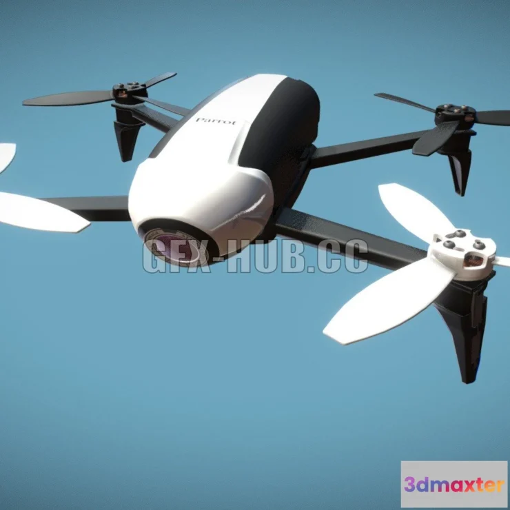 1187846 - PBR Game 3D Model - Parrot Bebop v2