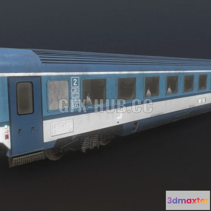 1187852 - PBR Game 3D Model - Passenger carriage (train)