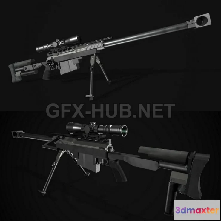 1187914 - PBR Game 3D Model - PGM Hecate Sniper Rifle
