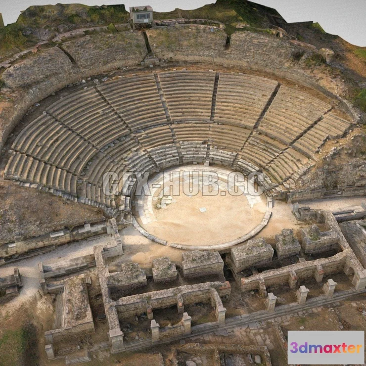 1187920 - PBR Game 3D Model - Philippi Ancient Greek Theater