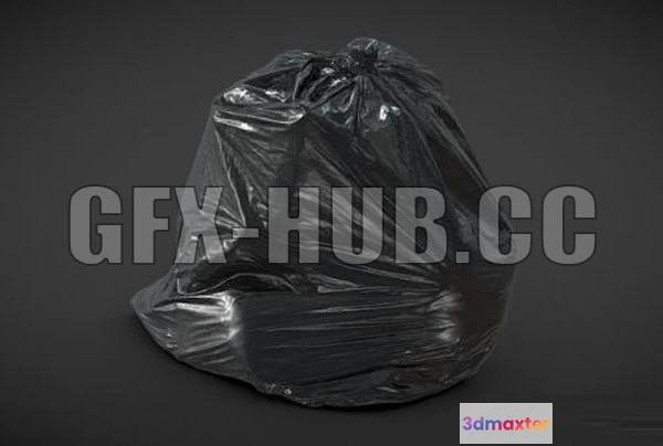 1187934 - PBR Game 3D Model - Photorealistic Trashbag PBR