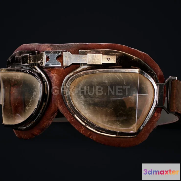 1187968 - PBR Game 3D Model - Pilot Goggles