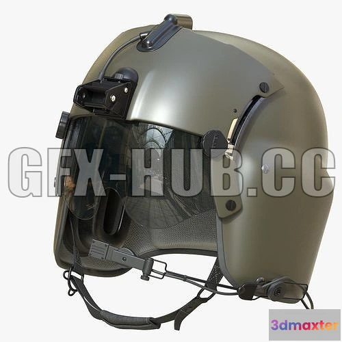 1187970 - PBR Game 3D Model - Pilot Helmet Gentex HGU 56P