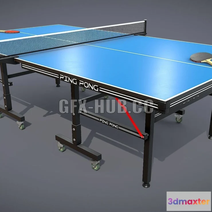 1187978 - PBR Game 3D Model - Ping Pong table