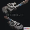 1187994 - PBR Game 3D Model - Pipe wrench PBR