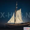 1188000 - PBR Game 3D Model - Pirate Boat
