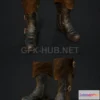 1188002 - PBR Game 3D Model - Pirate boots