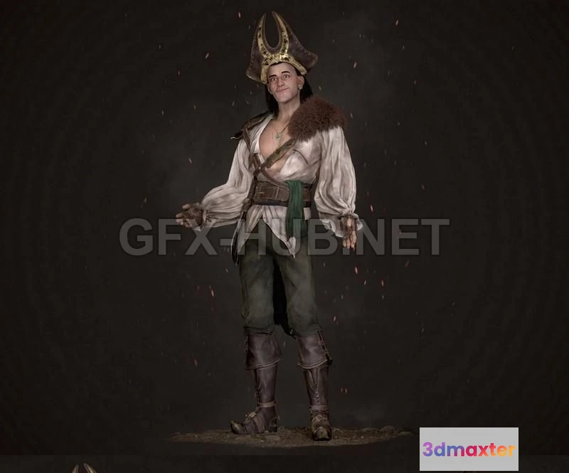 1188004 - PBR Game 3D Model - Pirate Loki