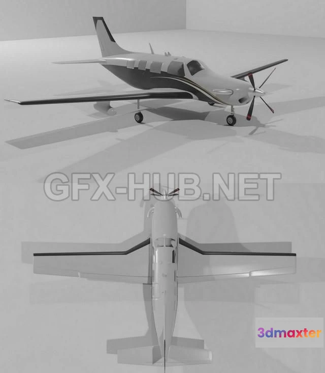 1188014 - PBR Game 3D Model - Plain Piper PA-46