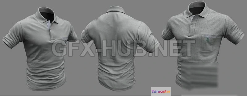 1188052 - PBR Game 3D Model - Polo Shirt
