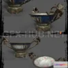 1188054 - PBR Game 3D Model - Porcelain Bronze Bowl