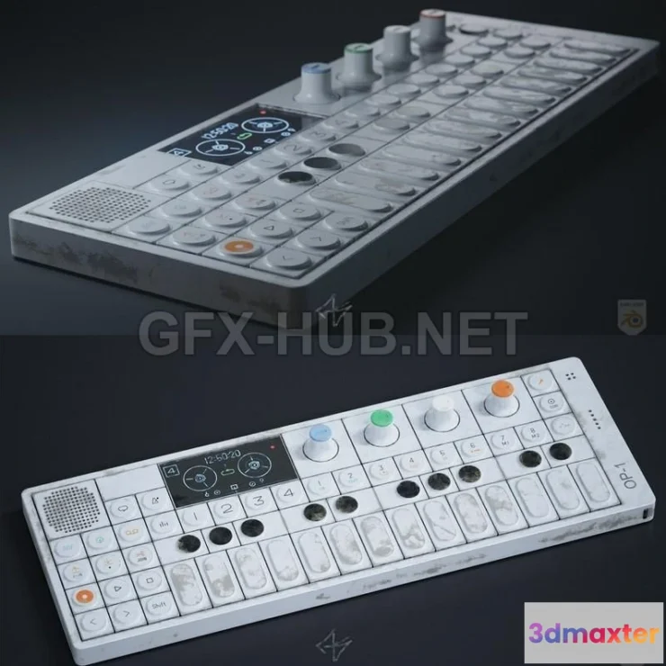 1188072 - PBR Game 3D Model - Portable synthesizer