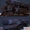 1188092 - PBR Game 3D Model - Post apocalyptic Berkshire Steam Locomotive