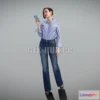 1188140 - PBR Game 3D Model - Pretty woman using phone 354