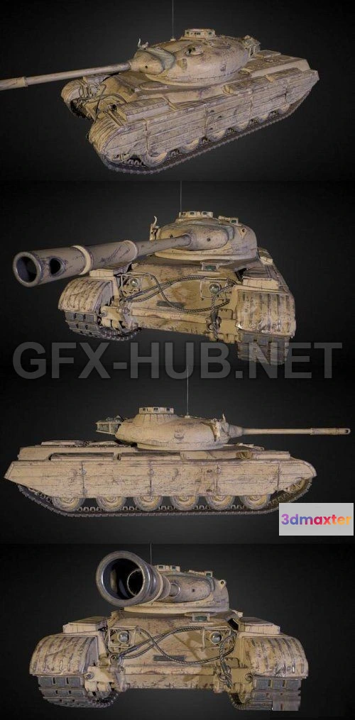 1188158 - PBR Game 3D Model - Progetto M35 mod 46 TANK PBR