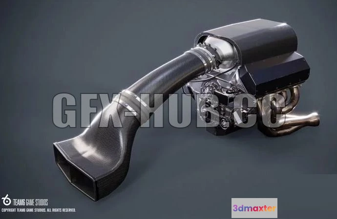 1188166 - PBR Game 3D Model - Prostock Engine NHRA Championship Drag Racing