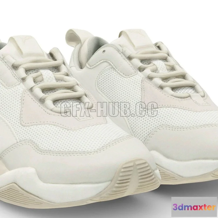 1188180 - PBR Game 3D Model - Puma Thunder Spectra White
