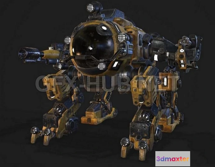 1188188 - PBR Game 3D Model - QUADMECHA PBR