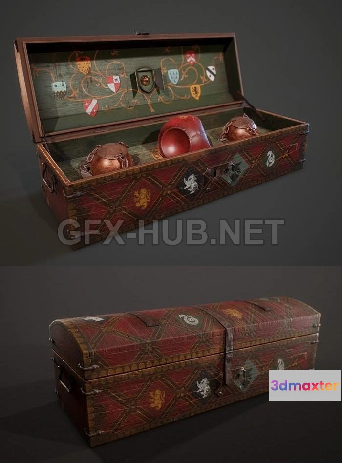 1188192 - PBR Game 3D Model - Quidditch Chest
