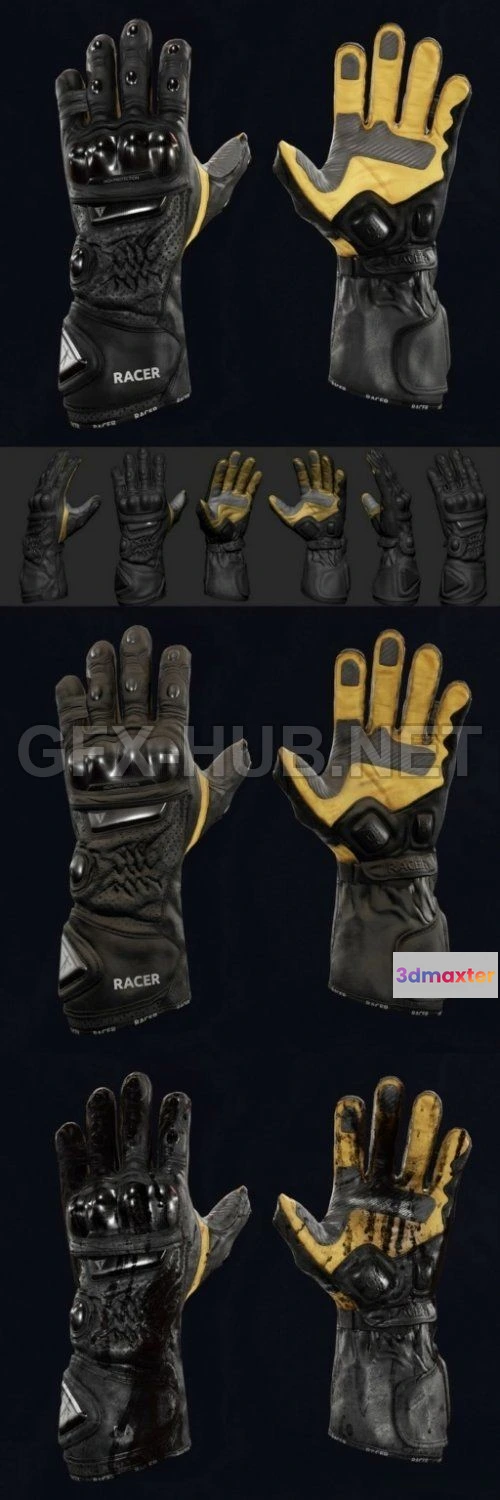 1188200 - PBR Game 3D Model - Race glove