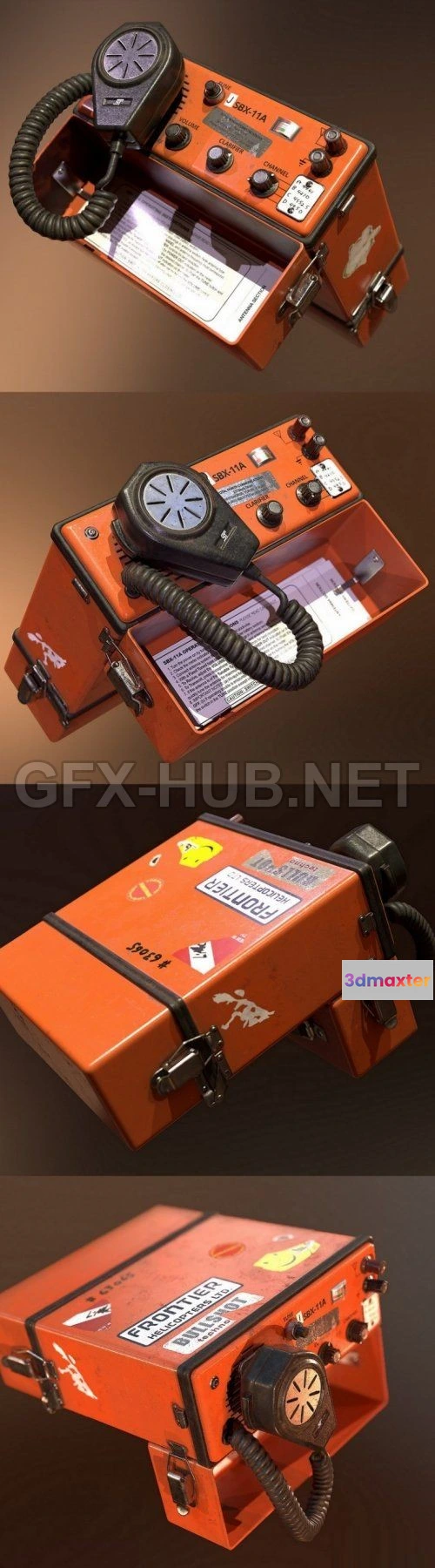 1188214 - PBR Game 3D Model - Radio Telephone