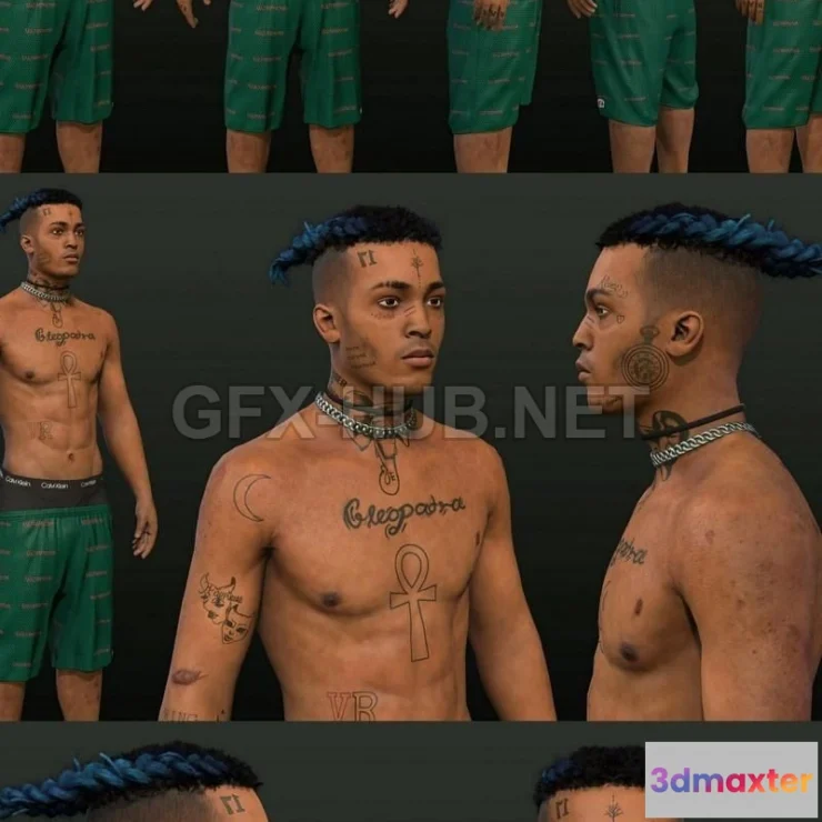 1188230 - PBR Game 3D Model - Rapper XXXTentacion
