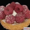1188236 - PBR Game 3D Model - Raspberry tartelette
