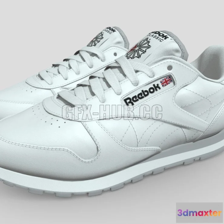 1188272 - PBR Game 3D Model - ReeBok Classic white Leather