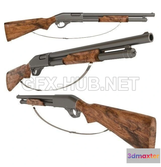 1188284 - PBR Game 3D Model - Remington M870