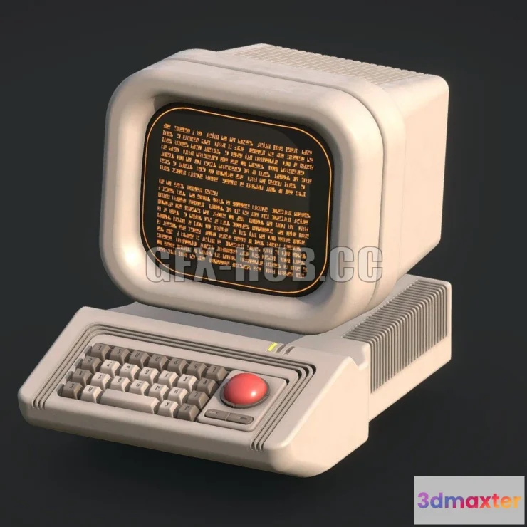 1188300 - PBR Game 3D Model - Retro computer