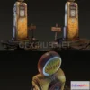 1188308 - PBR Game 3D Model - Retro Gas Pump