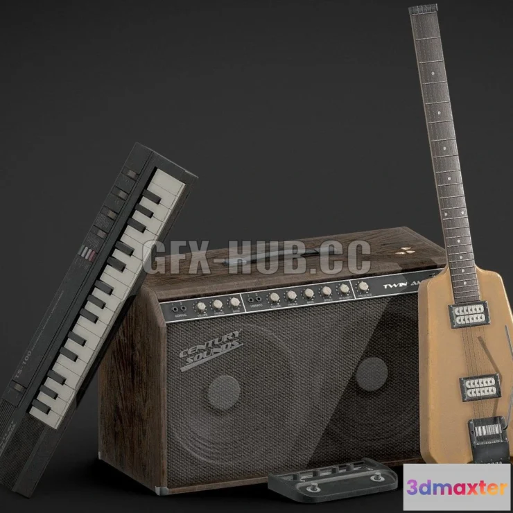 1188310 - PBR Game 3D Model - Retro Instruments