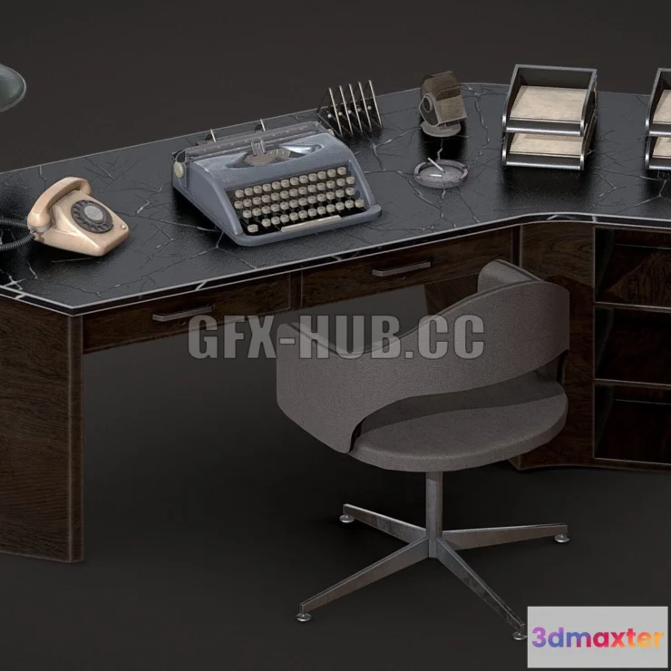 1188314 - PBR Game 3D Model - Retro Office Supplies