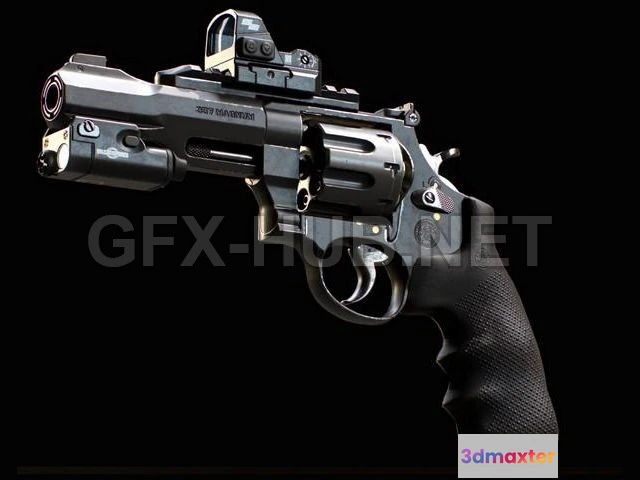 1188324 - PBR Game 3D Model - Revolver S&W 357 MAGNUM