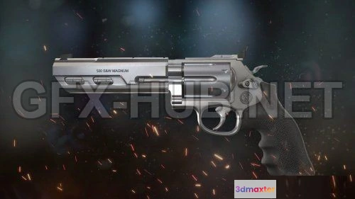 1188326 - PBR Game 3D Model - Revolver SW 500 MAGNUM COMPETITOR
