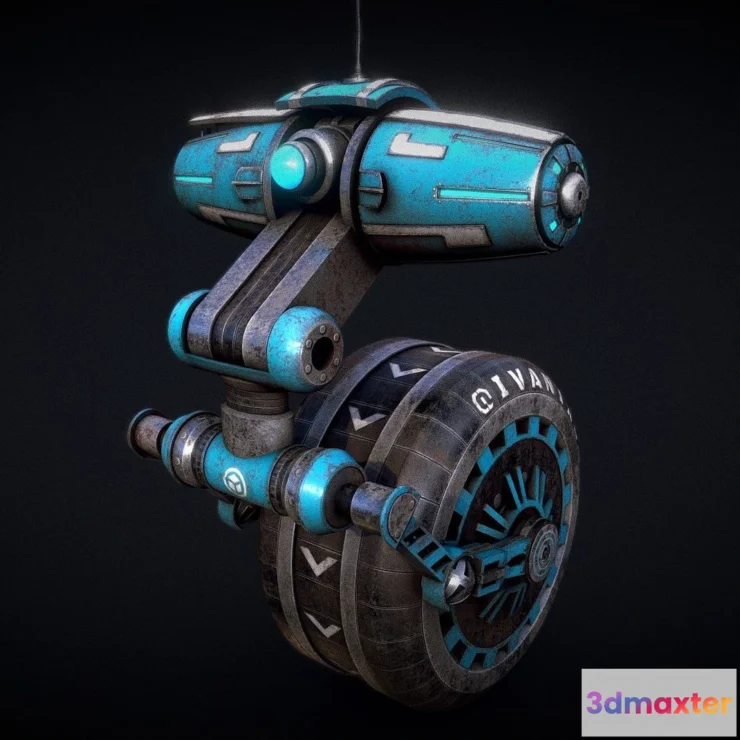 1188336 - PBR Game 3D Model - Riding Robot