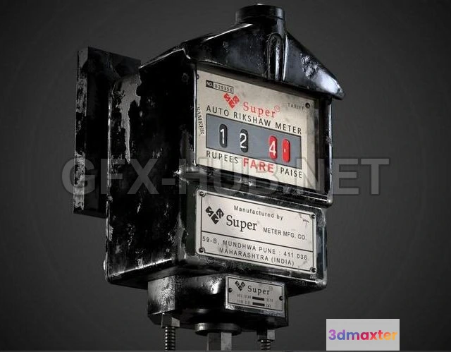 1188344 - PBR Game 3D Model - Rikshaw Meter