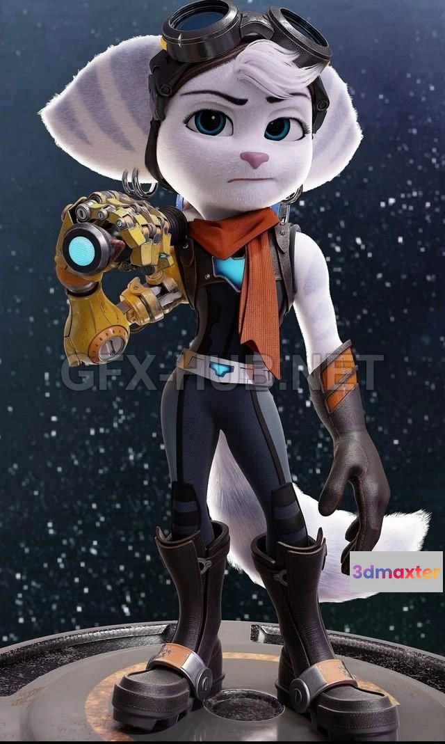 1188356 - PBR Game 3D Model - Rivet from Ratchet and Clank Rift Apart