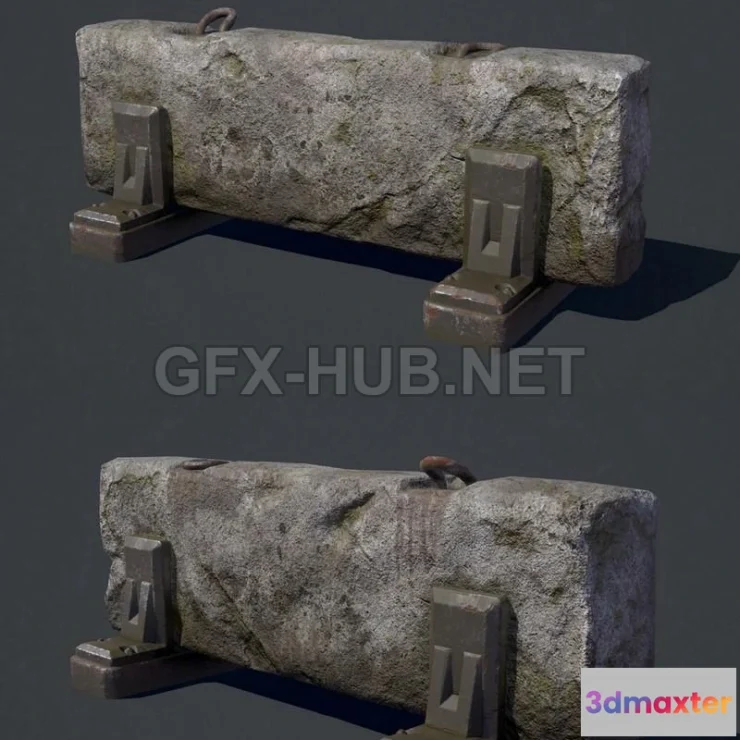 1188362 - PBR Game 3D Model - Road block