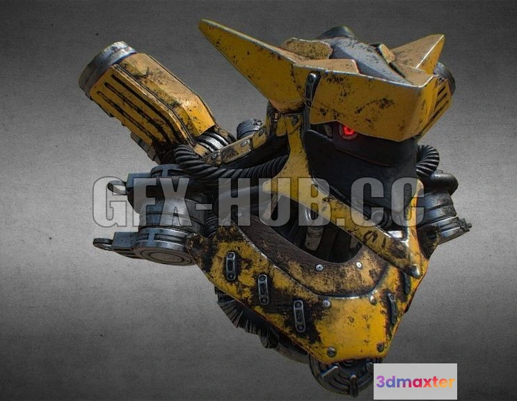 1188372 - PBR Game 3D Model - Robo Helmet PBR