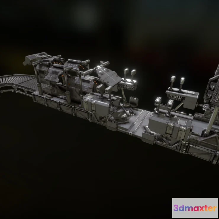 1188374 - PBR Game 3D Model - Robo-plant Scenery Pieces