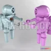 1188388 - PBR Game 3D Model - Robots in love