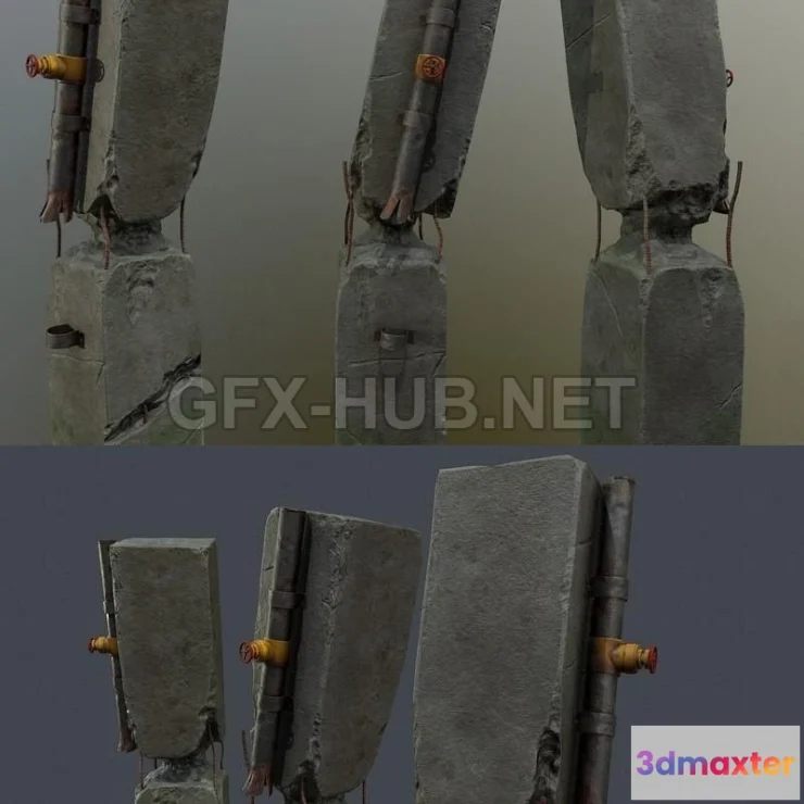 1188396 - PBR Game 3D Model - Rock Pillar