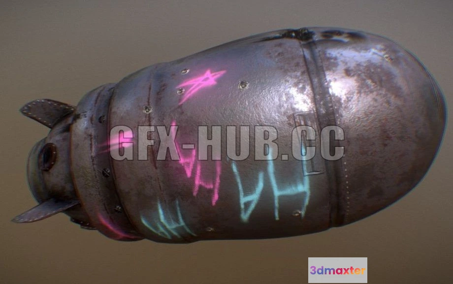 1188408 - PBR Game 3D Model - Rocket of Jinx