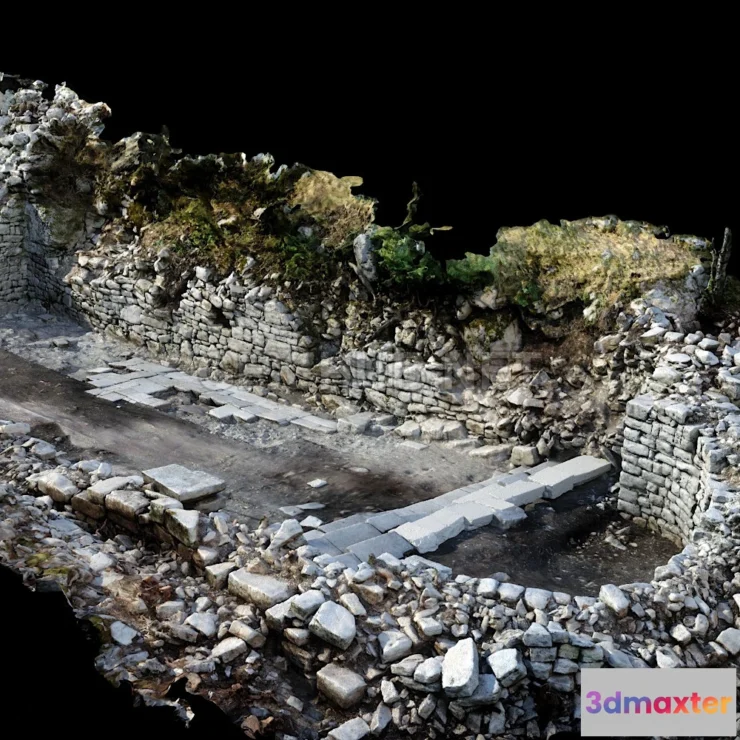 1188424 - PBR Game 3D Model - Roman Ruins