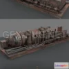1188472 - PBR Game 3D Model - Rusted Old Machinery