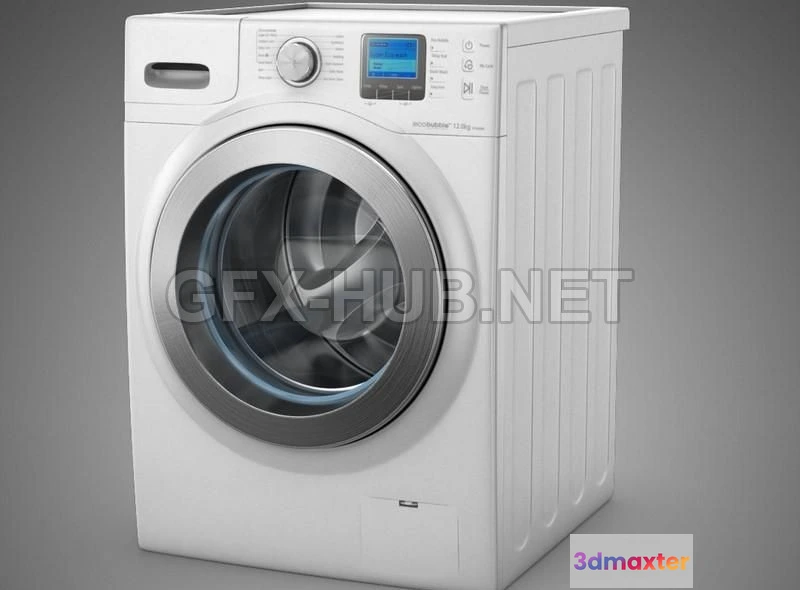 1188506 - PBR Game 3D Model - Samsung EcoBubble Washing Machine
