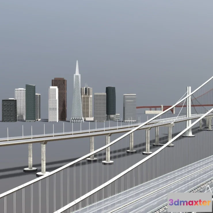 1188520 - PBR Game 3D Model - San Francisco Landmarks